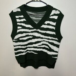 V neck high low sweater